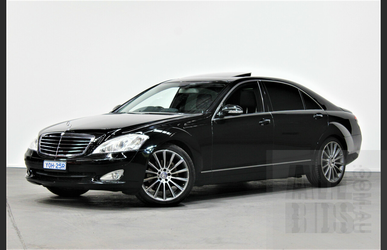 1/2008 Mercedes-Benz S350L W221 07 UPGRADE 4d Sedan Obsidian Black 3.5L