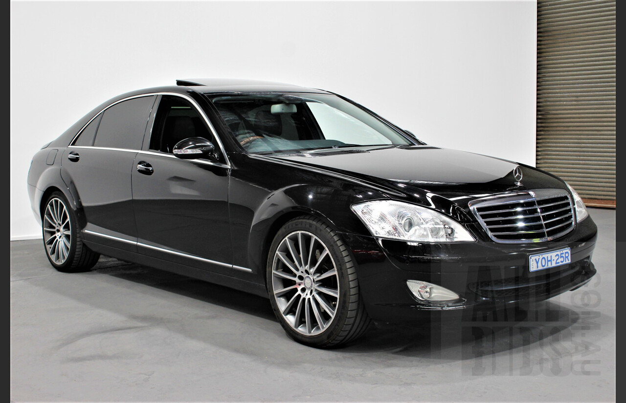 1/2008 Mercedes-Benz S350L W221 07 UPGRADE 4d Sedan Obsidian Black 3.5L