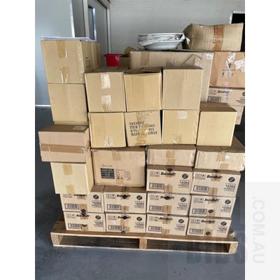Pallet lot of Brand New Various Cups, Mugs and Glasses