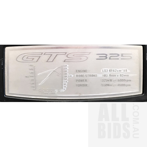 Holden HSV GTS 325 6.2 Engine Cover Genuine