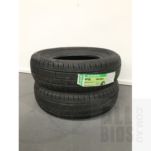Pair Of 15Inch Goodride Tyres - New