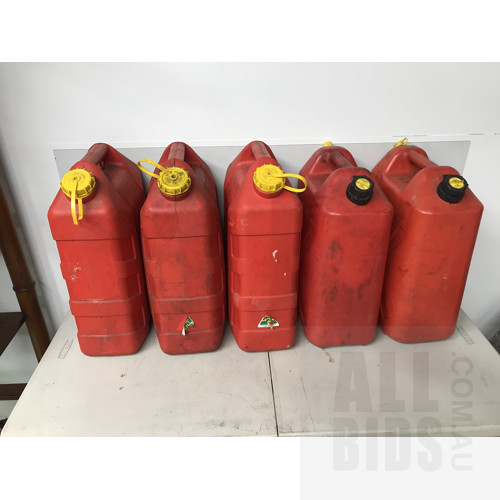 Five Twenty Litre Jerry Cans