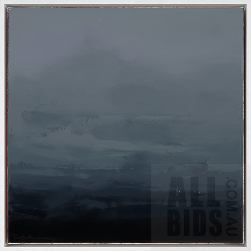 Sokquon Tran (born 1969), Distant Lights, Robertson, Oil on Canvas, 48.5 x 48.5 cm