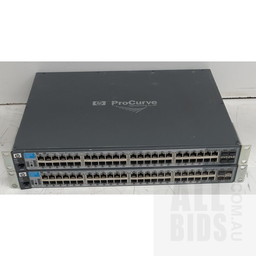 HP ProCurve (J9147A) 2910al-48G 48-Port Gigabit Managed Switch - Lot of Two