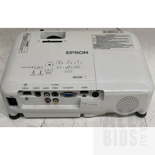 Epson (EB-X36) XGA 3LCD Projector