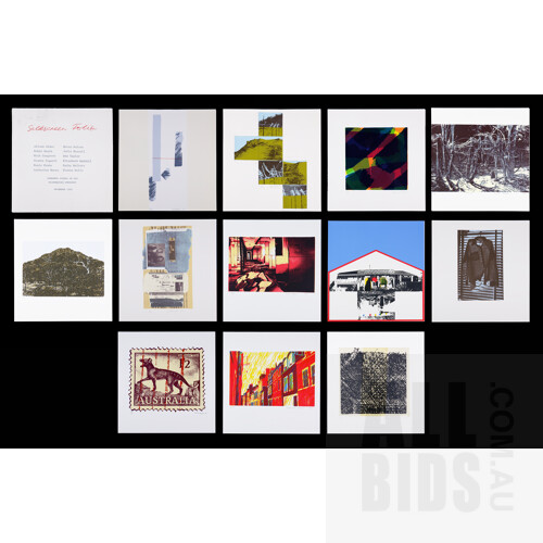 Canberra School of Art Printmaking Workshop 1980, Folio of 12 Silkscreen Prints 