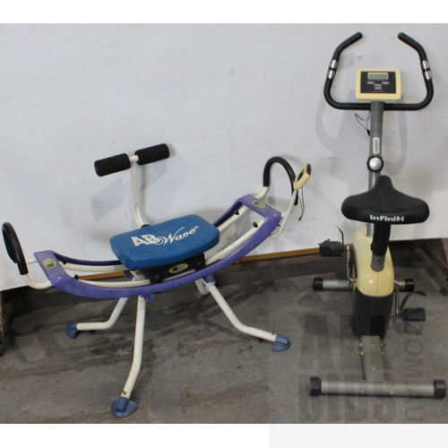 Infinity Exercise Bike and AB Wave Exercise Machine