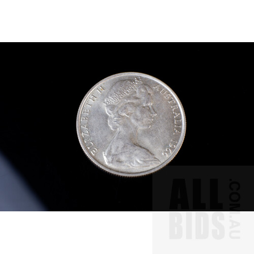 Australian 1966 Silver Round 50 Cent Coin