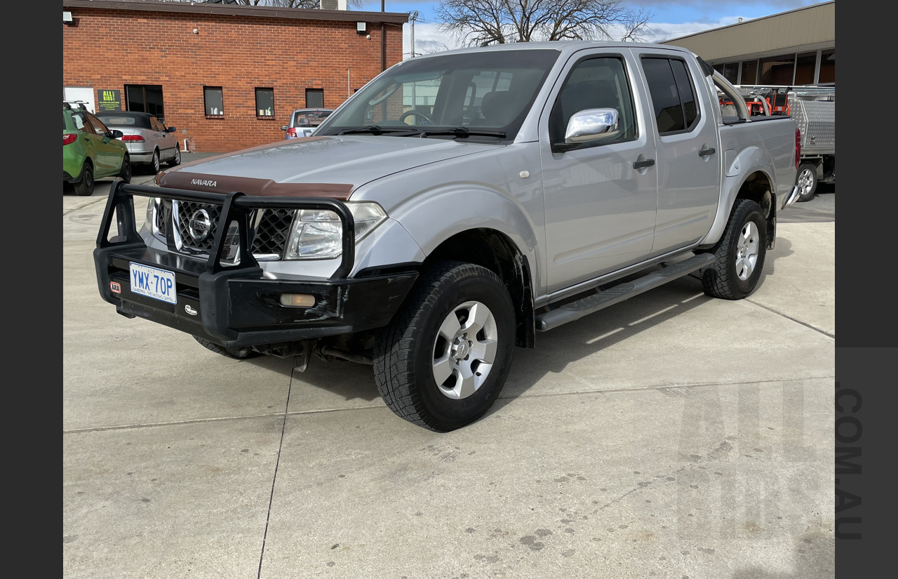4/2007 Nissan Navara ST-X (4x4) D40 Dual Cab P/up Silver 2.5L