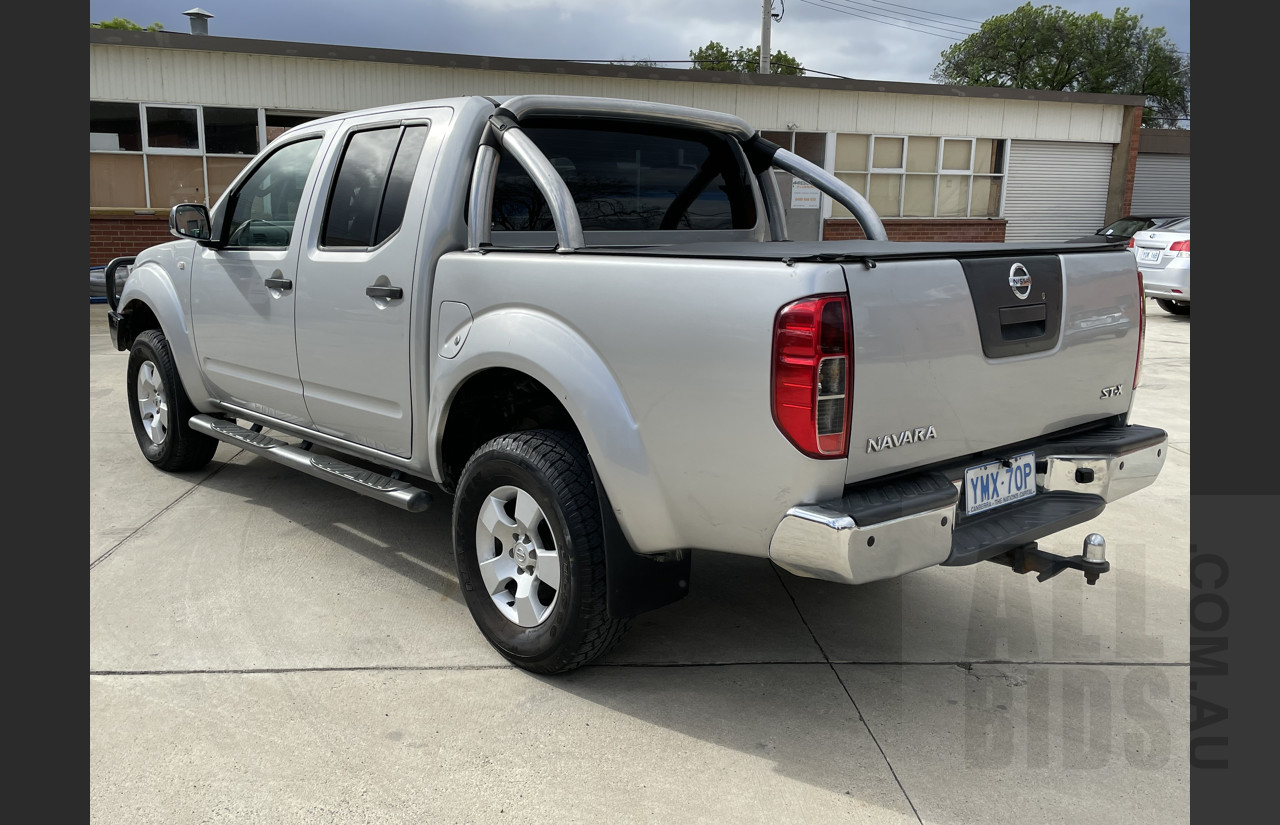 4/2007 Nissan Navara ST-X (4x4) D40 Dual Cab P/up Silver 2.5L