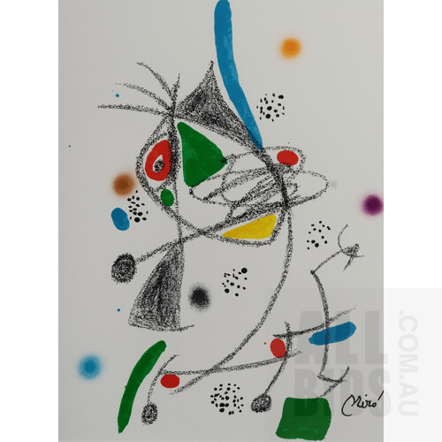Joan Miro (Spanish 1893-1983), 'Maravillas (Wonders) Suite,' 1975.Complete suite of 13 half sheet lithographs, 50x35cm (sheet) (each)