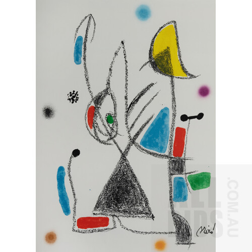 Joan Miro (Spanish 1893-1983), 'Maravillas (Wonders) Suite,' 1975.Complete suite of 13 half sheet lithographs, 50x35cm (sheet) (each)