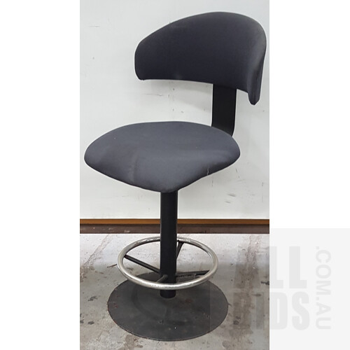 Fabric Bar Stools With Back Support - Lot Of 5