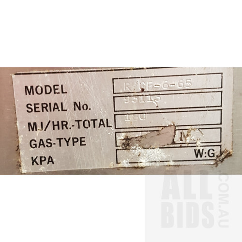 6 Burner R/GF-0-65 Gas Cooktop And Oven