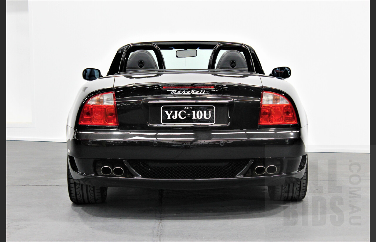 6/2005 Maserati Spyder Cambio Corsa 2d Convertible Black 4.2L V8