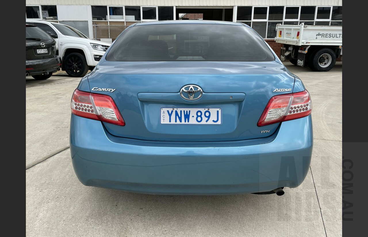 8/2010 Toyota Camry Altise ACV40R 09 UPGRADE 4d Sedan Blue 2.4L