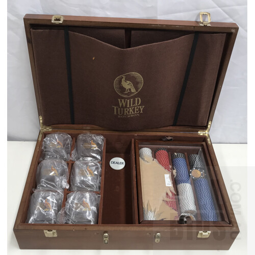 Wild Turkey Limited Edition Poker Set In Display Case