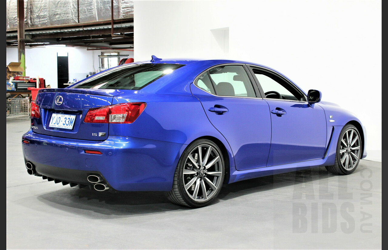 9/2009 Lexus ISF USE20R 4d Sedan Ultrasonic Blue Mica 5.0L V8