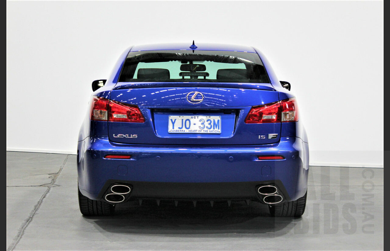9/2009 Lexus ISF USE20R 4d Sedan Ultrasonic Blue Mica 5.0L V8