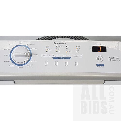 Simpson SWT554 5.5Kg Top Loading Washing Machine