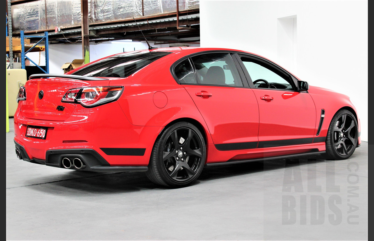 8/2016 Holden HSV Clubsport R8 GEN F2 SV Black 263/350 MY16 4d Sedan Sting Red 6.2L V8 Supercharged