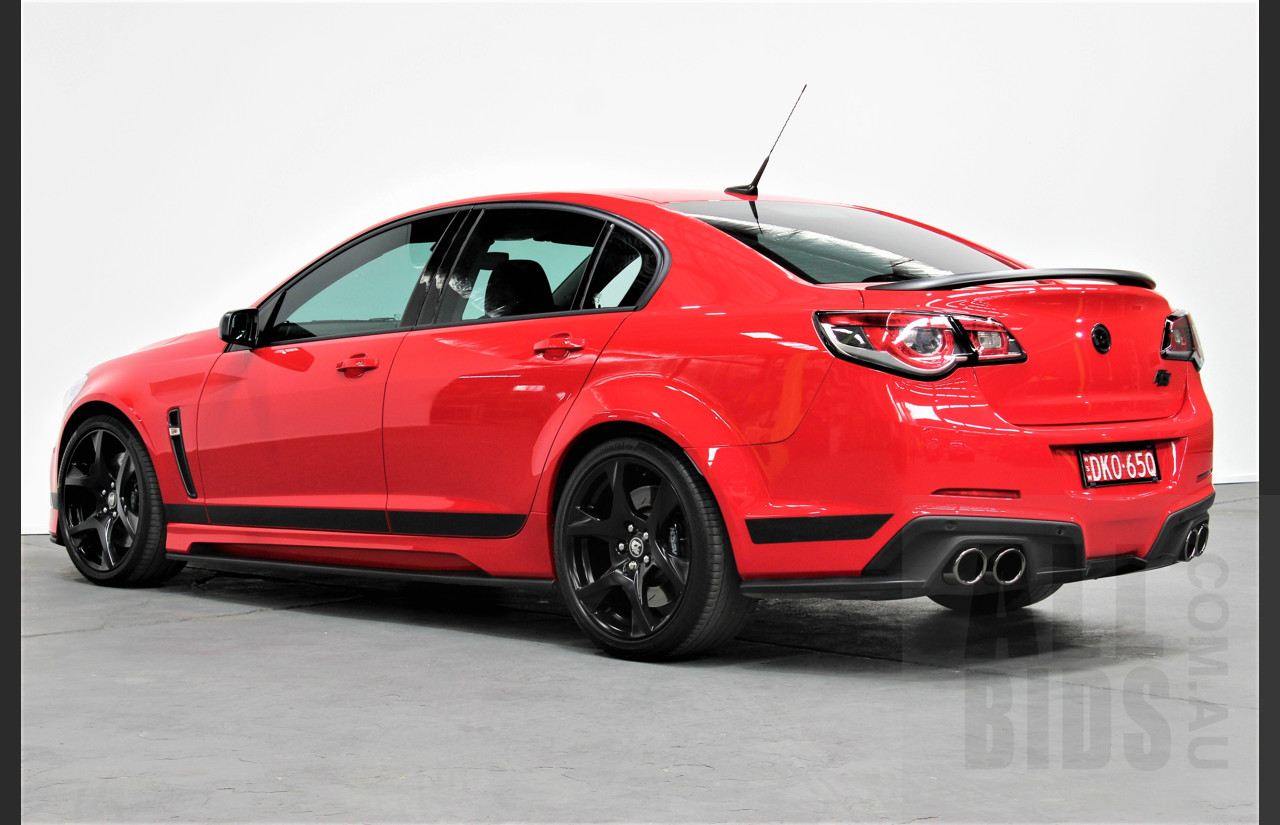 8/2016 Holden HSV Clubsport R8 GEN F2 SV Black 263/350 MY16 4d Sedan Sting Red 6.2L V8 Supercharged
