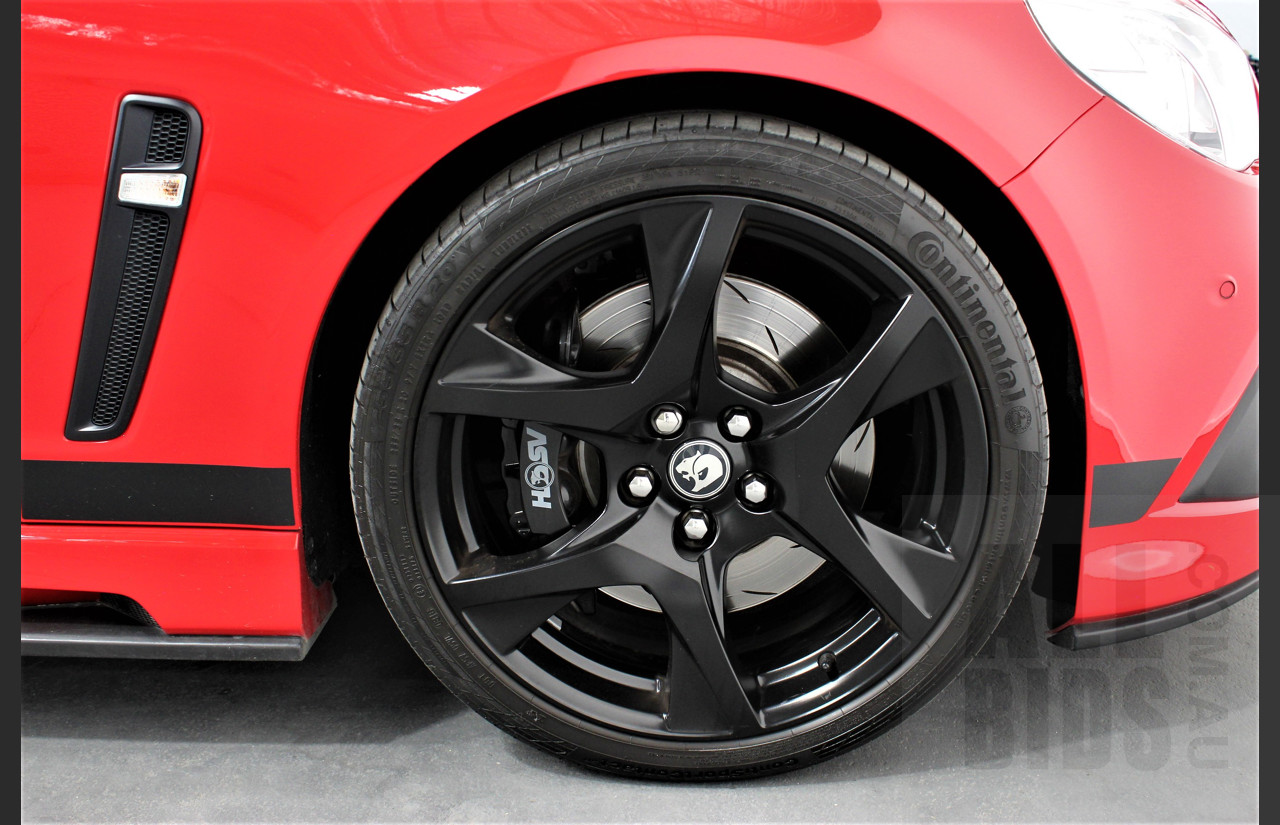 8/2016 Holden HSV Clubsport R8 GEN F2 SV Black 263/350 MY16 4d Sedan Sting Red 6.2L V8 Supercharged