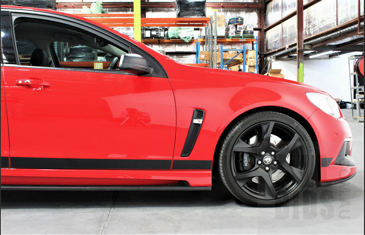 8/2016 Holden HSV Clubsport R8 GEN F2 SV Black 263/350 MY16 4d Sedan Sting Red 6.2L V8 Supercharged