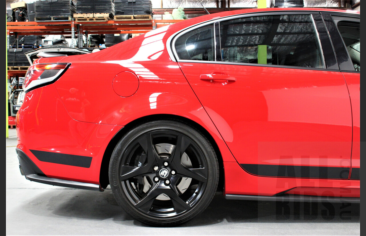 8/2016 Holden HSV Clubsport R8 GEN F2 SV Black 263/350 MY16 4d Sedan Sting Red 6.2L V8 Supercharged