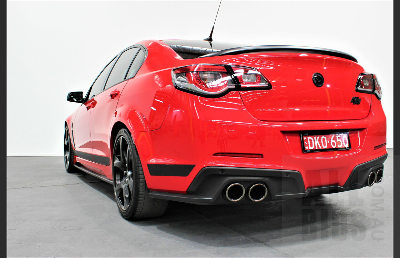 8/2016 Holden HSV Clubsport R8 GEN F2 SV Black 263/350 MY16 4d Sedan Sting Red 6.2L V8 Supercharged