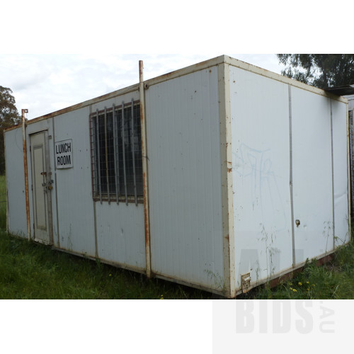 Demountable Insulated Site Shed/Lunch Room - 6 Meters x 3.1 Meters