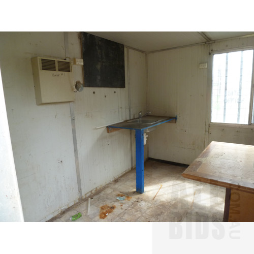 Demountable Insulated Site Shed/Lunch Room - 6 Meters x 3.1 Meters
