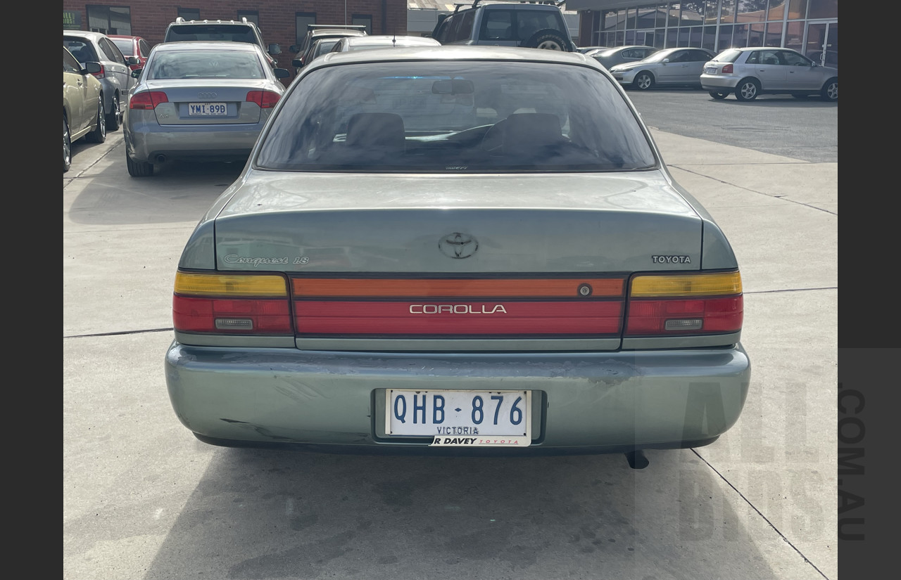 7/1998 Toyota Corolla Conquest AE102R 4d Sedan Green 1.8L