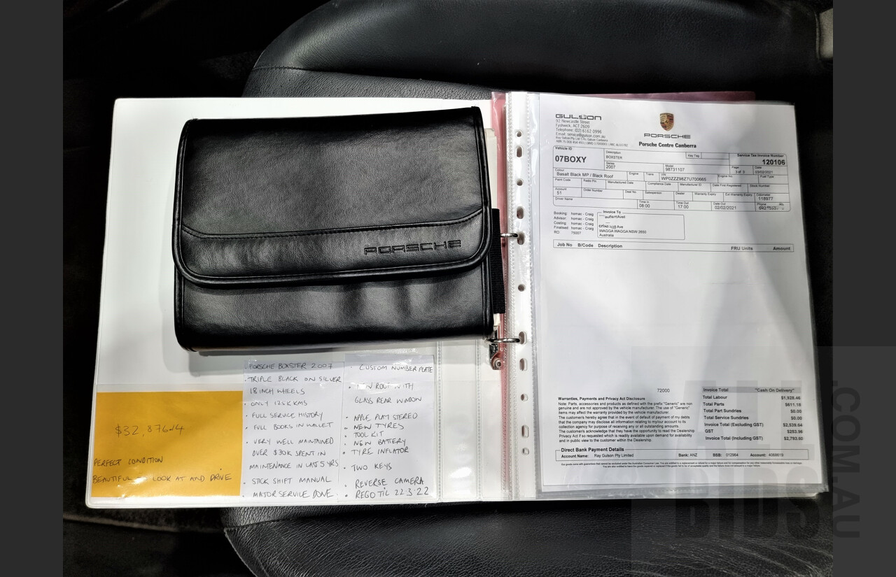 1/2007 Porsche Boxster 987 MY07 2d Roadster Basalt Black 2.7L