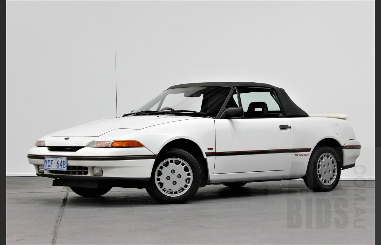 10/1990 Ford Capri Turbo 2d Convertible White 1.6L