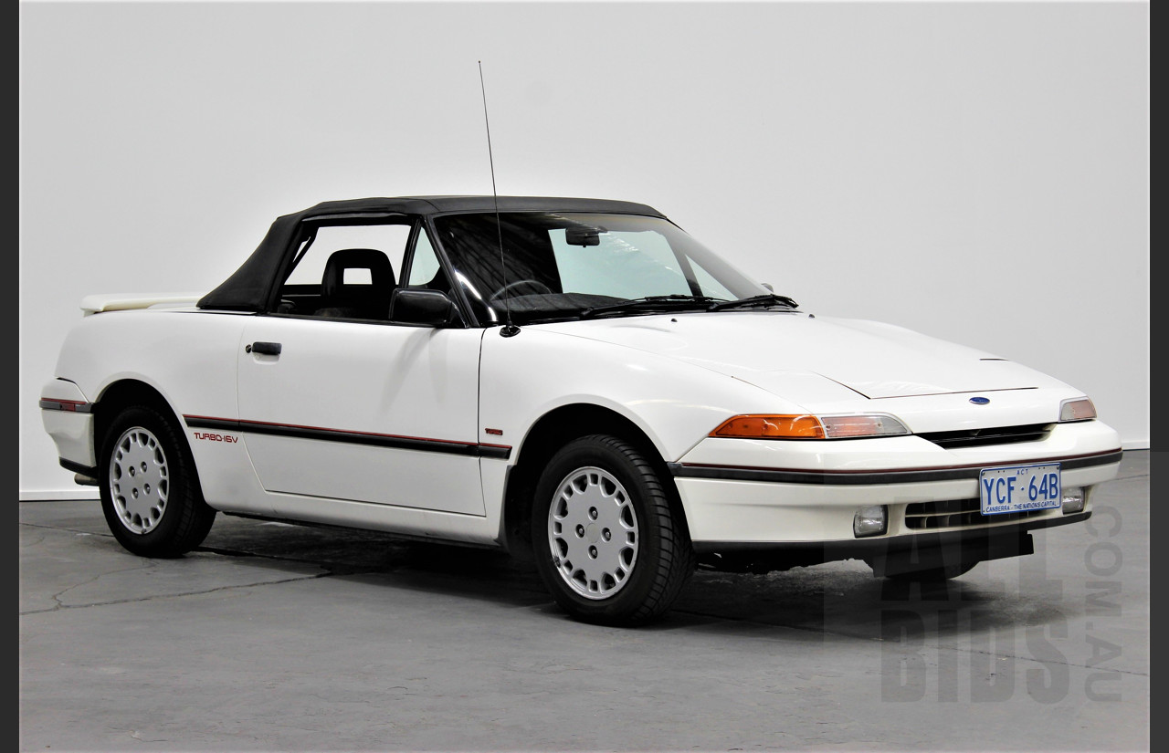 10/1990 Ford Capri Turbo 2d Convertible White 1.6L