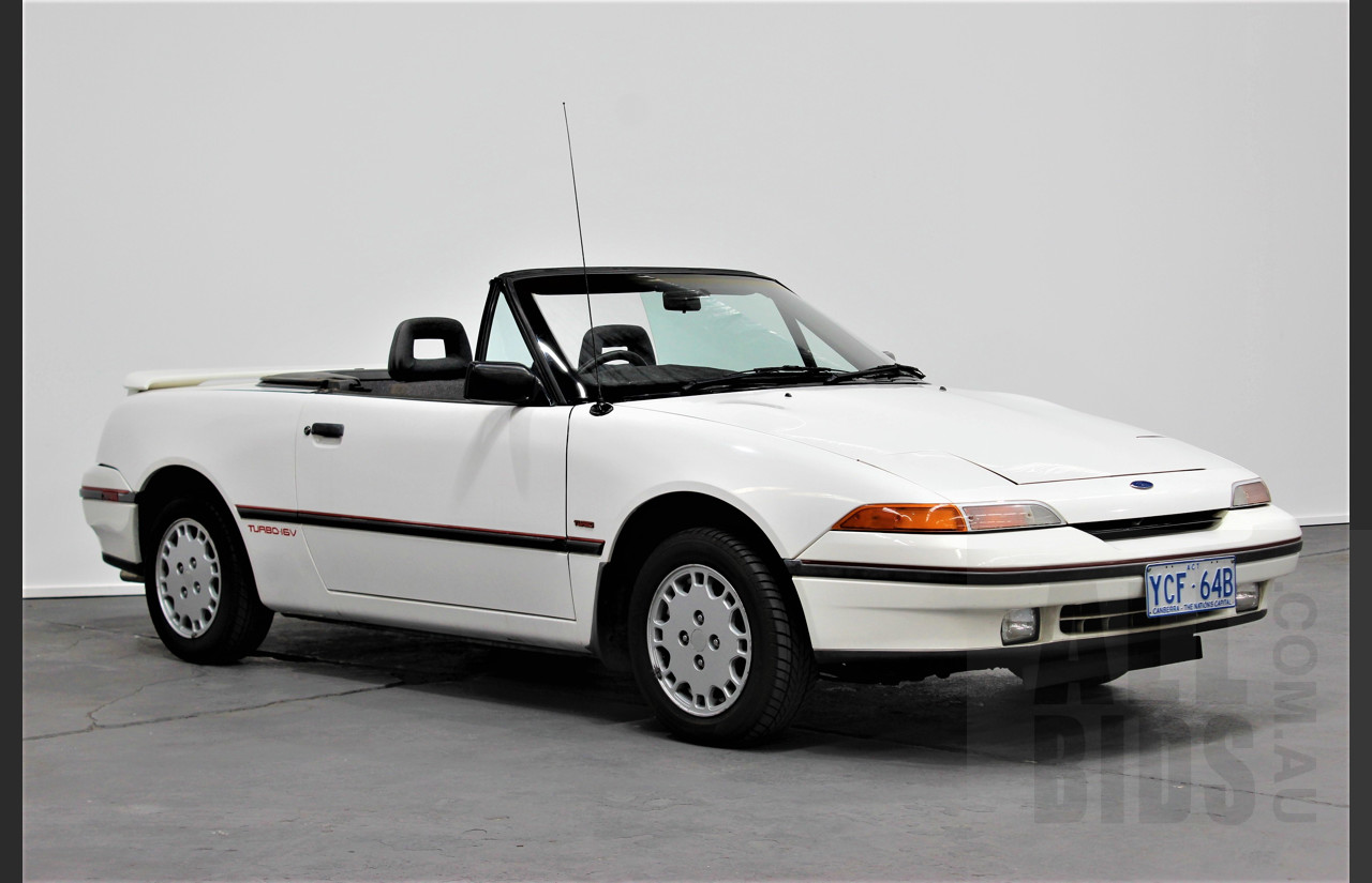 10/1990 Ford Capri Turbo 2d Convertible White 1.6L