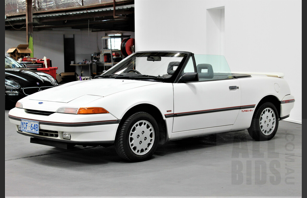 10/1990 Ford Capri Turbo 2d Convertible White 1.6L