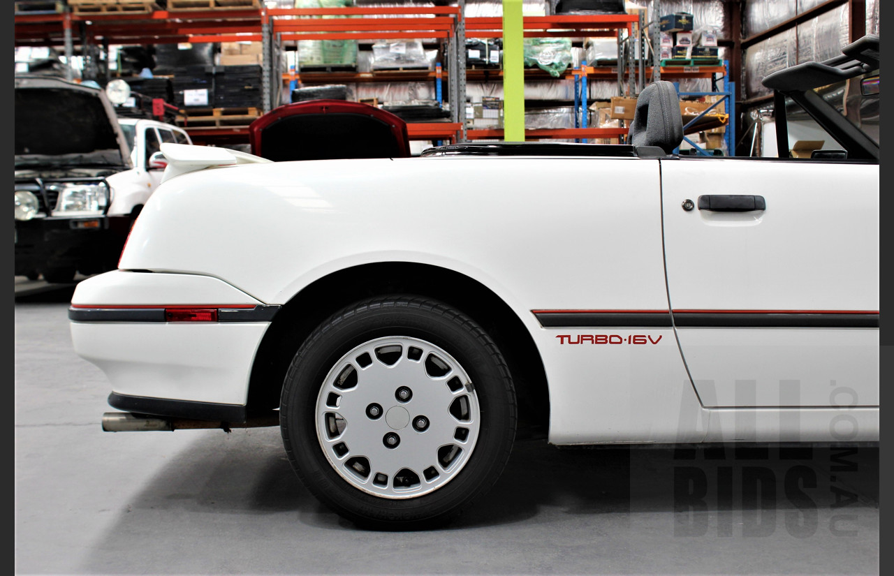 10/1990 Ford Capri Turbo 2d Convertible White 1.6L