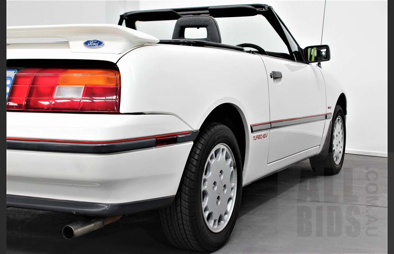 10/1990 Ford Capri Turbo 2d Convertible White 1.6L