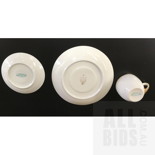 Pickard And Old Ivory China And Liqueur Glasses