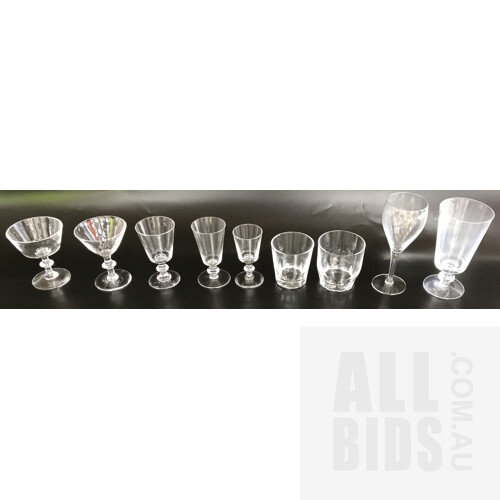 Assorted Glassware, Red, White, Champagne, Iced Tea, Cocktail, Old Fashioned And Sherry Glasses