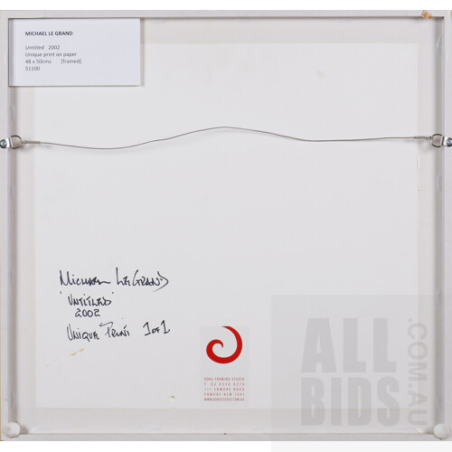 Michael le Grand (born 1951), Untitled 2002, Unique Print (1 of 1), 27 x 29 cm (image size)