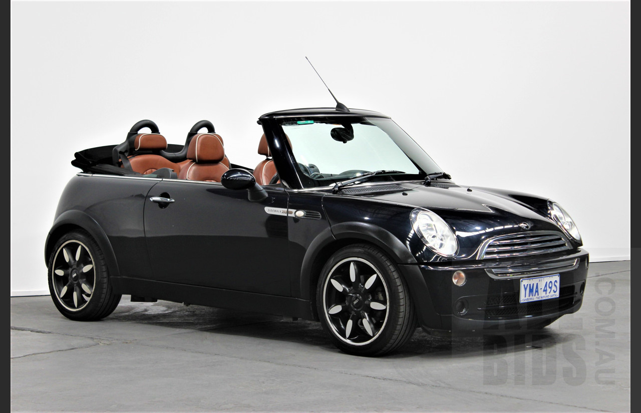 10/2007 Mini Cooper Cabrio Sidewalk R52 2d Cabriolet Black 1.6L