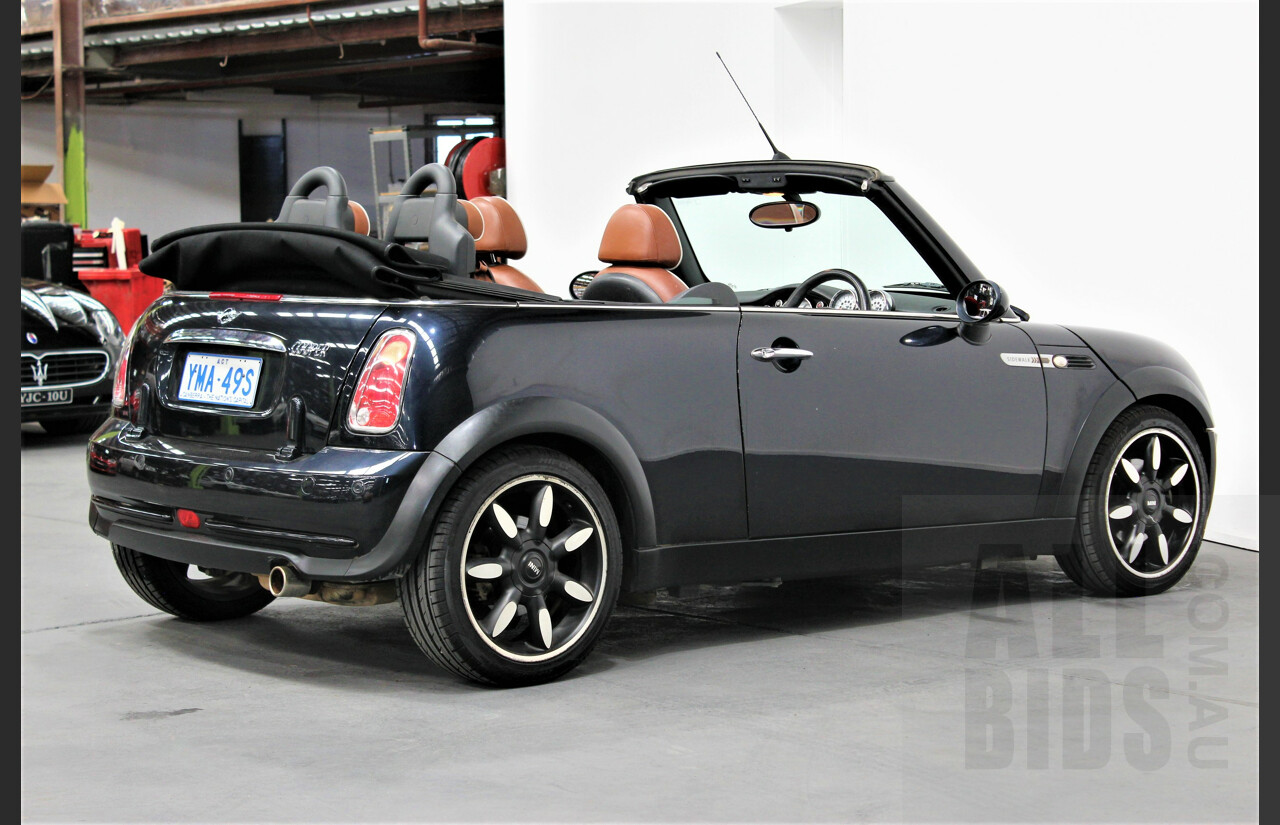 10/2007 Mini Cooper Cabrio Sidewalk R52 2d Cabriolet Black 1.6L