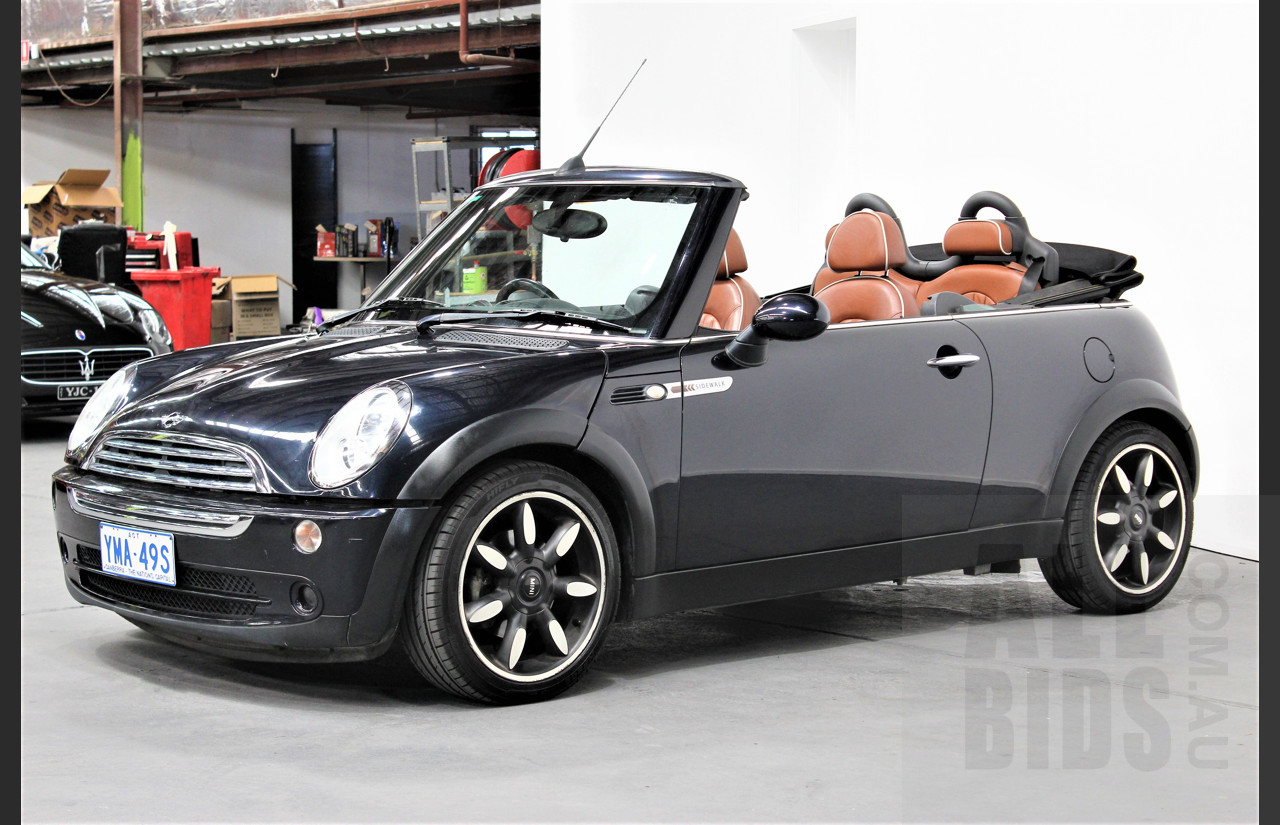 10/2007 Mini Cooper Cabrio Sidewalk R52 2d Cabriolet Black 1.6L