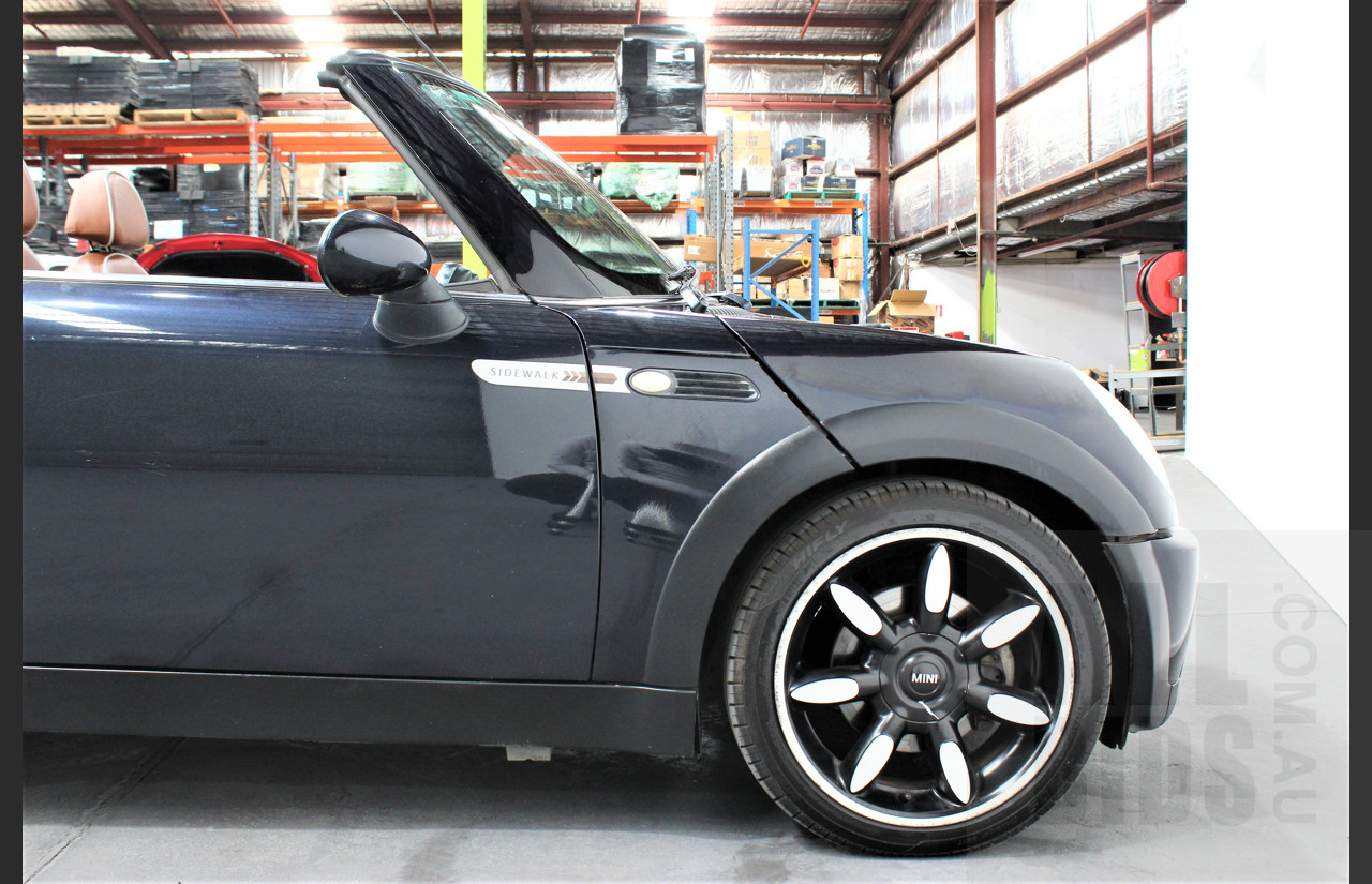 10/2007 Mini Cooper Cabrio Sidewalk R52 2d Cabriolet Black 1.6L