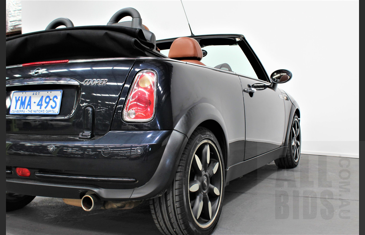10/2007 Mini Cooper Cabrio Sidewalk R52 2d Cabriolet Black 1.6L