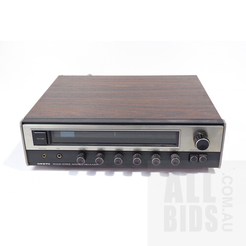 Vintage Onkyo Y-200D Turntable and Onkyo Solid State Stereo Receiver