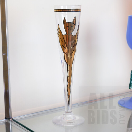 Ulrica Hydman Vallien Bat Goblet for Kosta Boda